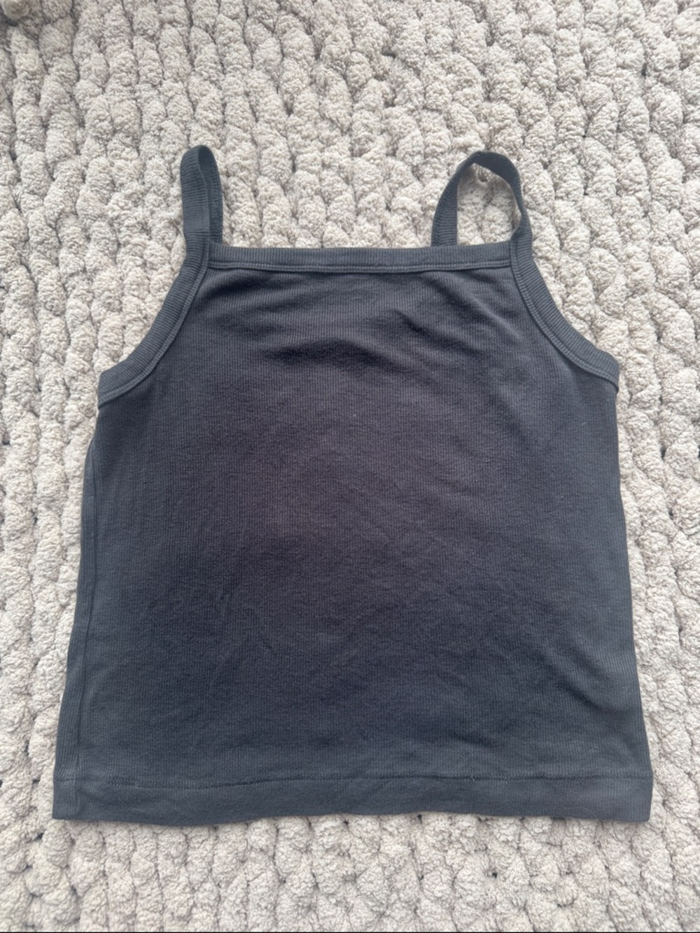 Zenana Outfitters Charcoal Gray Ribbed Camisole Tank Top